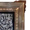 Handgemaakt Ingelijste Perzische Gegraveerde Koperen Kunst Vogels & Bloemen – Traditionele Muurdecoratie