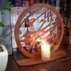 Perzisch ornament houten tafelkaarsenhouder standaard kalligrafie