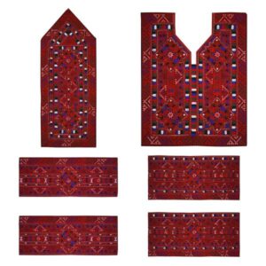 Handgemaakte Balochi Geborduurde Jurk Paneel – Mozaic Ontwerp