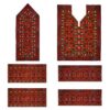 Handgemaakte Balochi Geborduurde Jurk Paneel – Rood