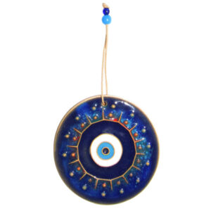Decoratief Cheshm Nazar Wandhanging Amulet met Boze Oog – Rond