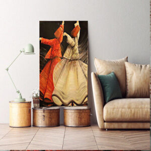 Perzische Houten Posterprint – Sama Dansers Wandkunst