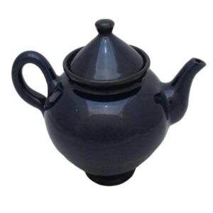 Decoratieve Perzische Aardewerken Theepot in Donkerblauw Model Sonati