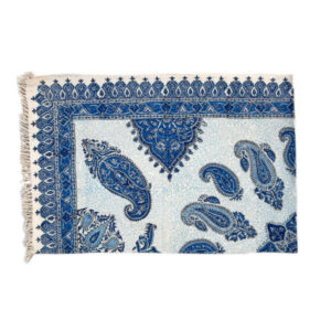 Perzisch Tafelkleed Isfahan Kalamkari — Model Bote — Handgemaakte Blokdruk Paisley