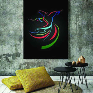 Perzische Houten Posterprint – Sama Dans Wandkunst