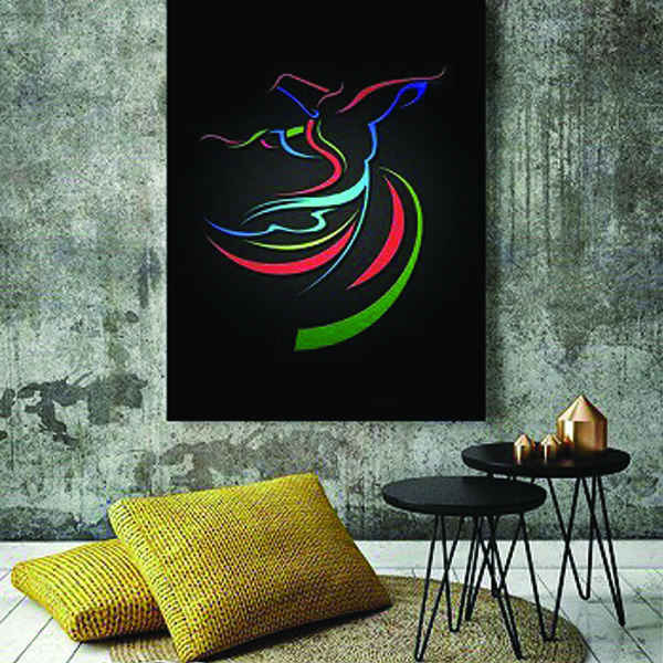Perzische Houten Posterprint – Sama Dans Wandkunst