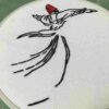 Perzisch Geborduurd Wandtapijt Wandhanger – Loop Sama Dans Textielkunst