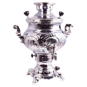Perzische Gassamovar Traditioneel Ontwerp Theemaker Gladde Afwerking 4,5-Liter