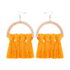 Macrame Tassel Oorbellen Model Cirkel