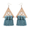 Macrame Tassel Oorbellen Model Driehoek