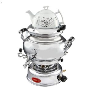 Perzische Gassamovar Theemaker met Theepot Golestan 7-Liter
