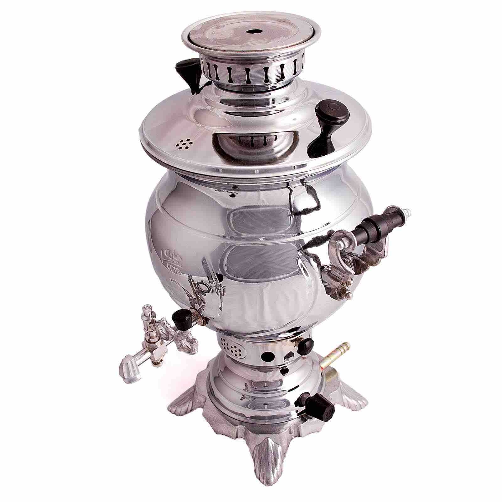 Perzische Gassamovar Traditioneel Ontwerp Theemaker Gladde Afwerking 6-Liter