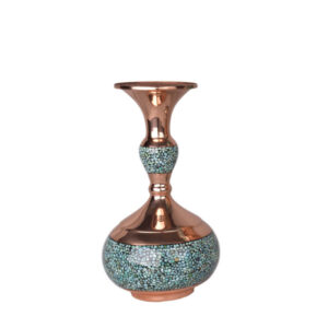 Handgemaakt Decoratief Perzisch Ingelegd Turquoise Koperen Vaasje Fgh