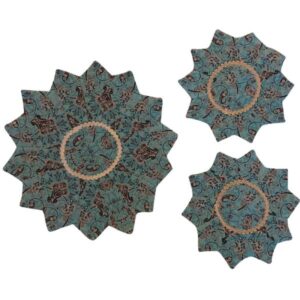 Set van 3 Luxe Termeh Tafelkleden Ster – Geometrisch Yazd Design
