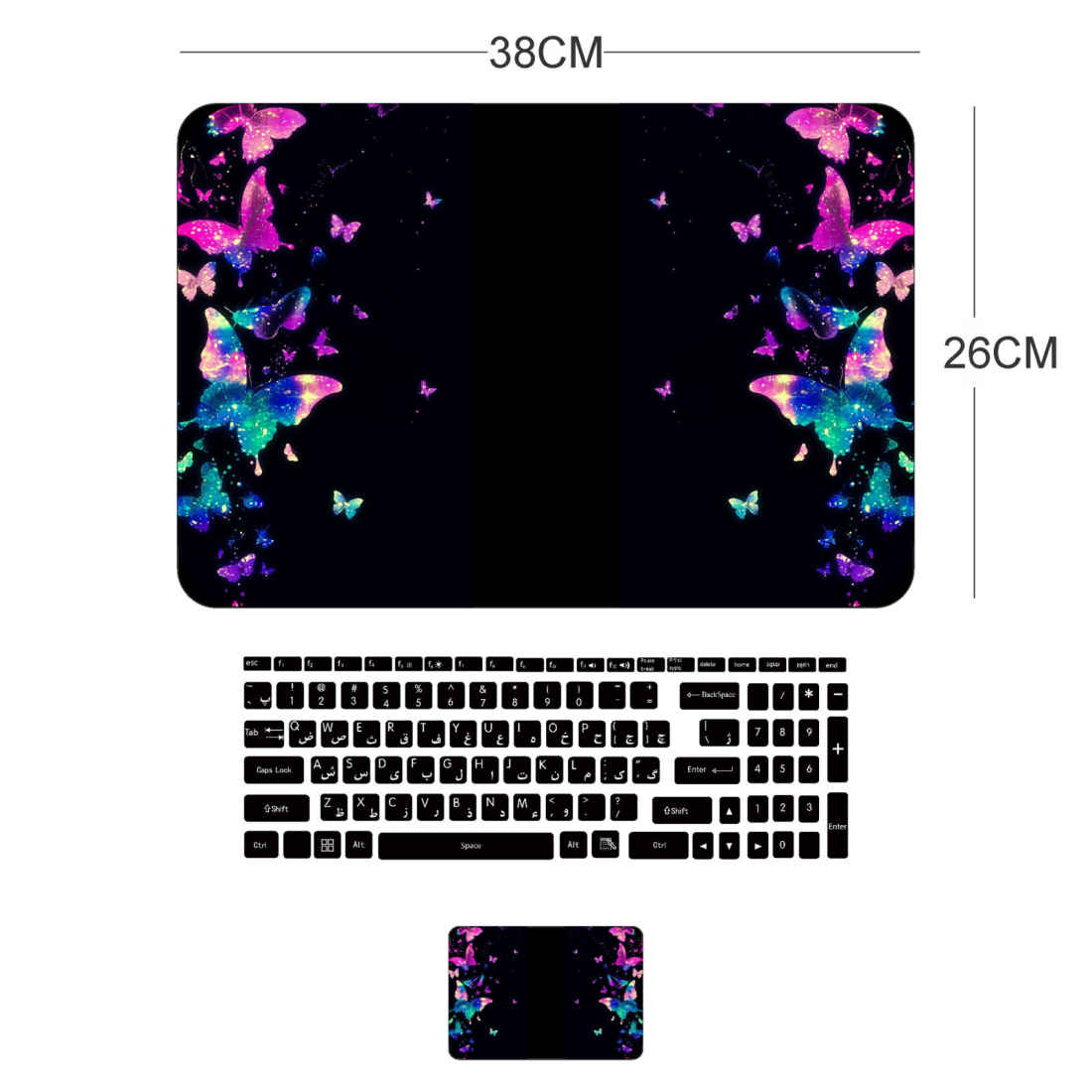 Laptop & Toetsenbord Stickers – Model Butterfly