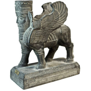 Historische Persepolis Gehoornde Leeuw met Menselijk Hoofd