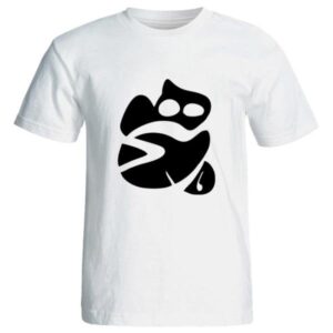 Perzische Katoenen Witte T-Shirt Model Hich — Elegante Hich Calligraphy Art