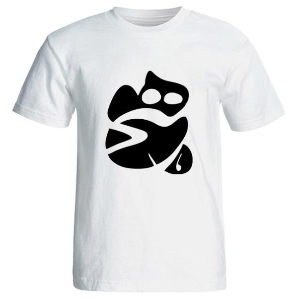 Perzische Katoenen Witte T-Shirt Model Hich — Elegante Hich Calligraphy Art