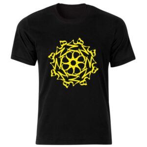 Perzisch Zwart Katoenen T-Shirt – Model Rond Hich – Kalligrafie