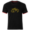 Perzische Stijl Katoenen Zwart T-Shirt Model Hich — Distinctieve Hich Calligraphy Ontwerp