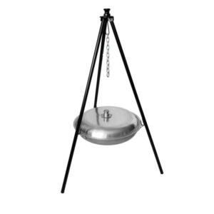 Ketel Kampvuur Kooktripod met Pan – Ideaal voor Buiten Koken