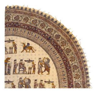 Perzisch Tafelkleed Isfahan Kalamkari — Model Takht-e Jamshid Klassiek — Blokdruk