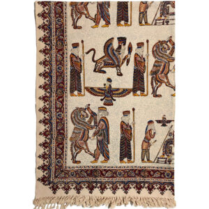 Perzisch Tafelkleed Isfahan Kalamkari — Model Takht-e Jamshid — Persepolis Design
