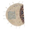 Perzisch Tafelkleed Isfahan Kalamkari — Model Sarv — Handgemaakte Blokdruk Blauw