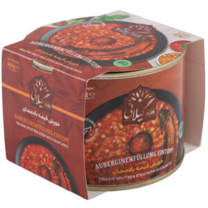 Gheymeh Bademjan – Perzische Aubergine & Gele Spliterwtensoep, Ingeblikt (Pack van 10)