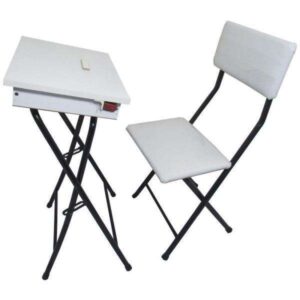 Stapelbare Gebedsstoel & Tafel Wit – Voor Salah