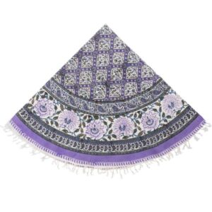 Perzische Tafelkleed: Isfahan’s Traditionele Kalamkari Block Print Blauw