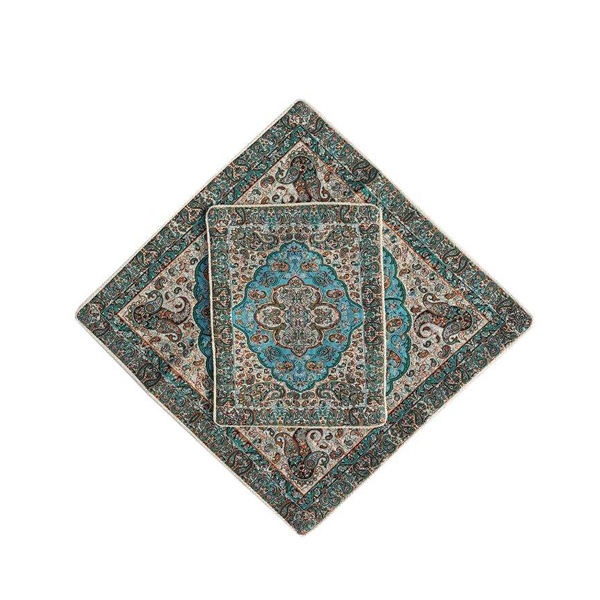 Perzische Termeh Gebedmat Luxe Islamitische Sajada Blauw