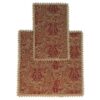 Draagbaar Reisgebedskleed – Rood & Bruin Paisley Design