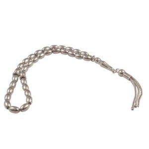 Islamitische Zilveren Rosary met 33 Gebedsparels Tasbih Zahiraddini