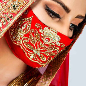 Handgemaakte Mode Geborduurde Gezichtsmasker voor Vrouwen – Model Abtin