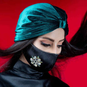 Handgemaakte Geborduurde Gezichtsmasker voor Vrouwen