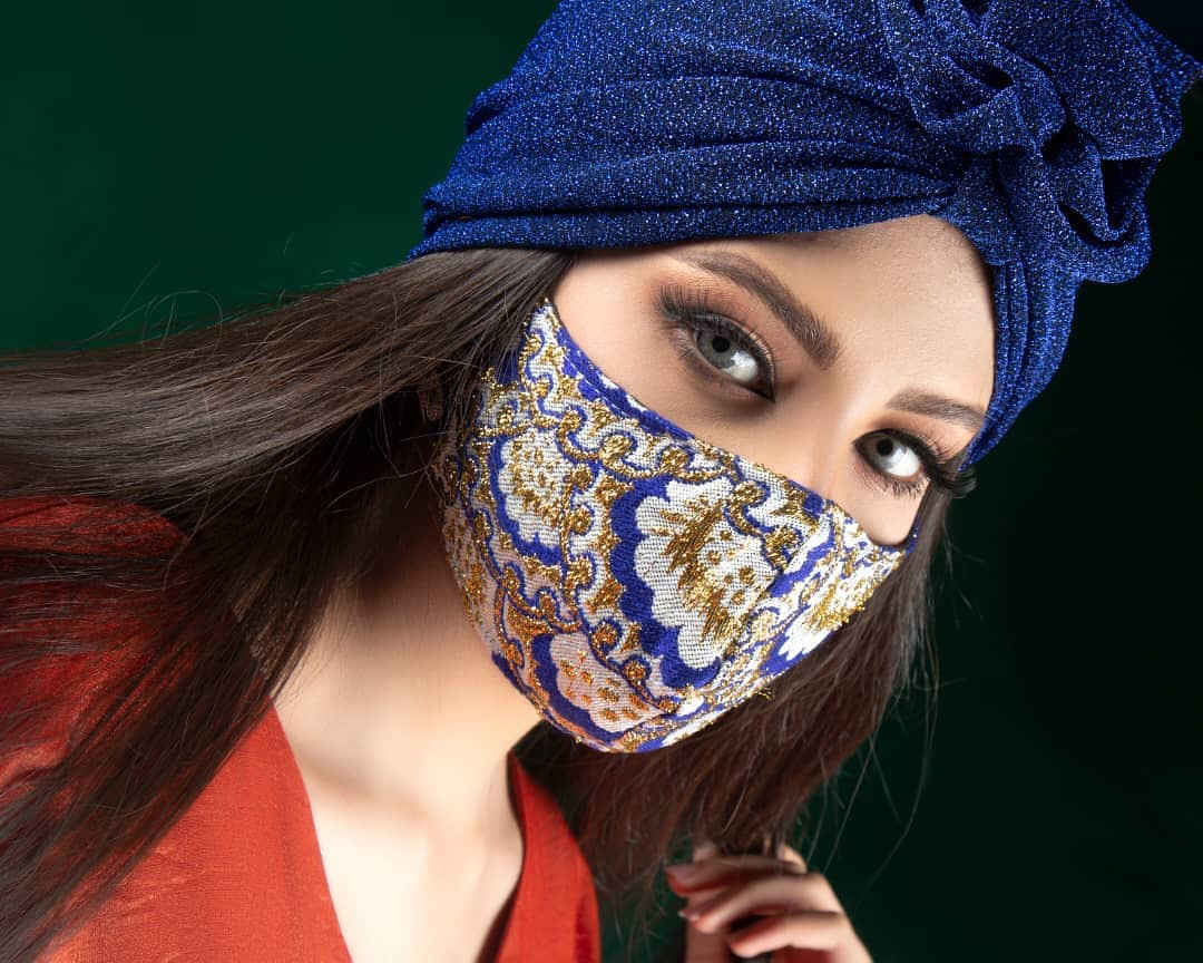 Handgemaakte Mode Geborduurde Gezichtsmasker voor Vrouwen – Model Abtin