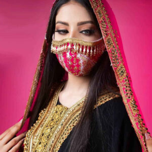 Handgemaakte Mode Geborduurde Gezichtsmasker voor Vrouwen – Model Negin