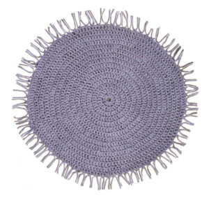 Handgeweven Boho Macrame Vloerkleed – Paarse Kleur