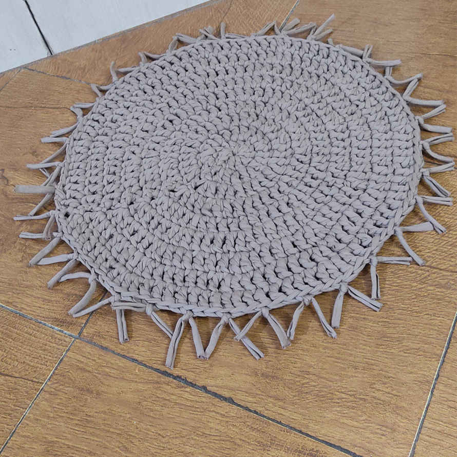 Handgeweven Boho Macrame Vloerkleed – Ronde Vorm