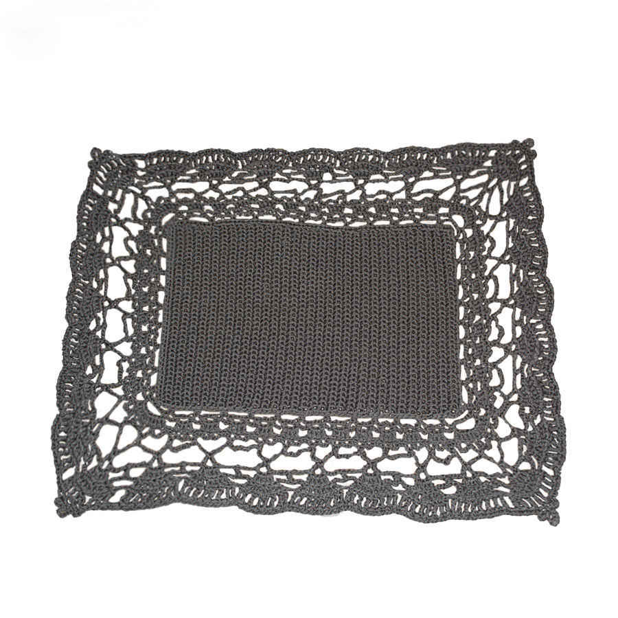 Handgeweven Boho Macrame Vloerkleed – Grijze Kleur