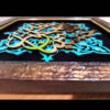 Islamitische Calligraphy Marquetry Hout Inlegwerk Art Hasbunallahu