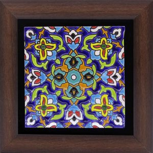 Decoratieve Perzische Ceramic Tile in Lijst – Traditioneel