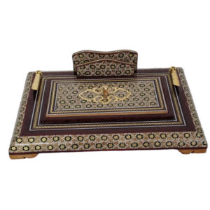 Classic Houten Pen Container – Authentiek Khatamkari Ambacht