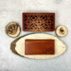 Perzische Leren Lange Portemonnee met Eshgh Design