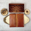 Perzische Leren Lange Portemonnee met Eshgh Design