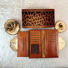 Perzische Leren Lange Portemonnee met Eshgh Design