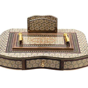 Traditionele Bureauhouder – Khatamkari Patroon Rasta
