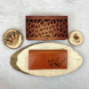 Perzische Leren Lange Portemonnee met Calligraphy Design