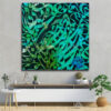 Perzische Houten Poster Print – Turquoise Muurkunst